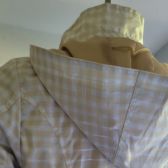 F.O.G. by London Fog Plaid Trench Coat Size 16 - Picture 4 of 12